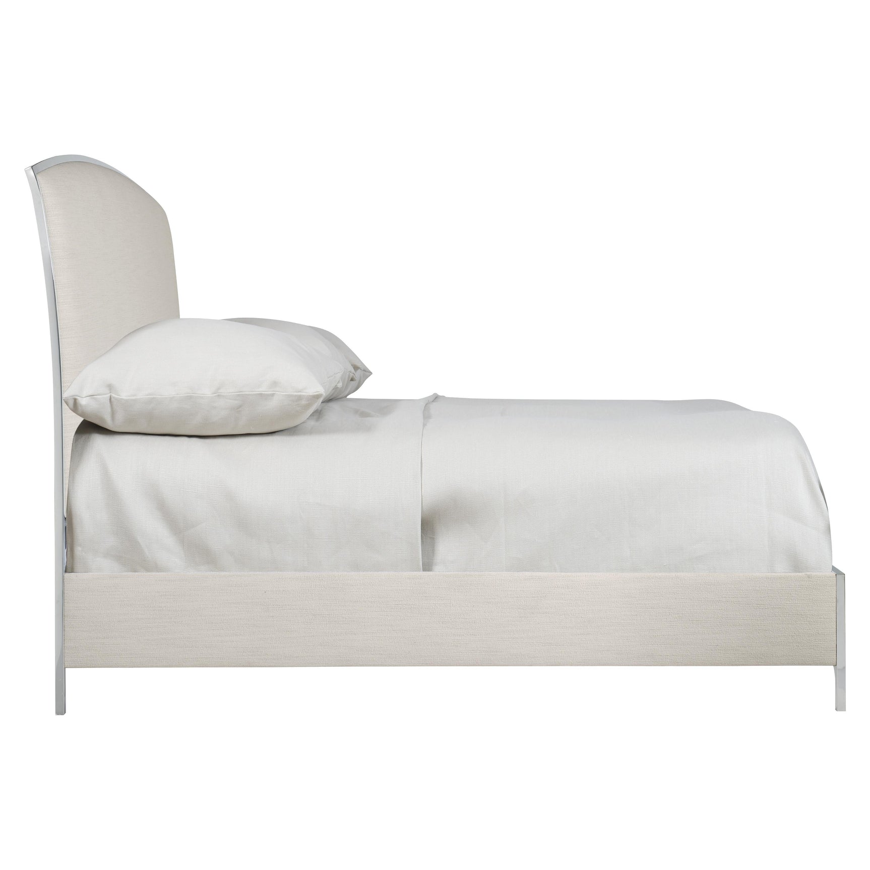 Silhouette White/Cream Panel King Bed - Ornate Home