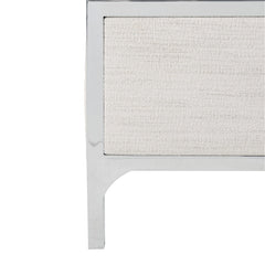 Silhouette White/Cream Panel King Bed - Ornate Home