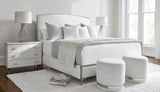 Silhouette White/Cream Panel King Bed - Ornate Home