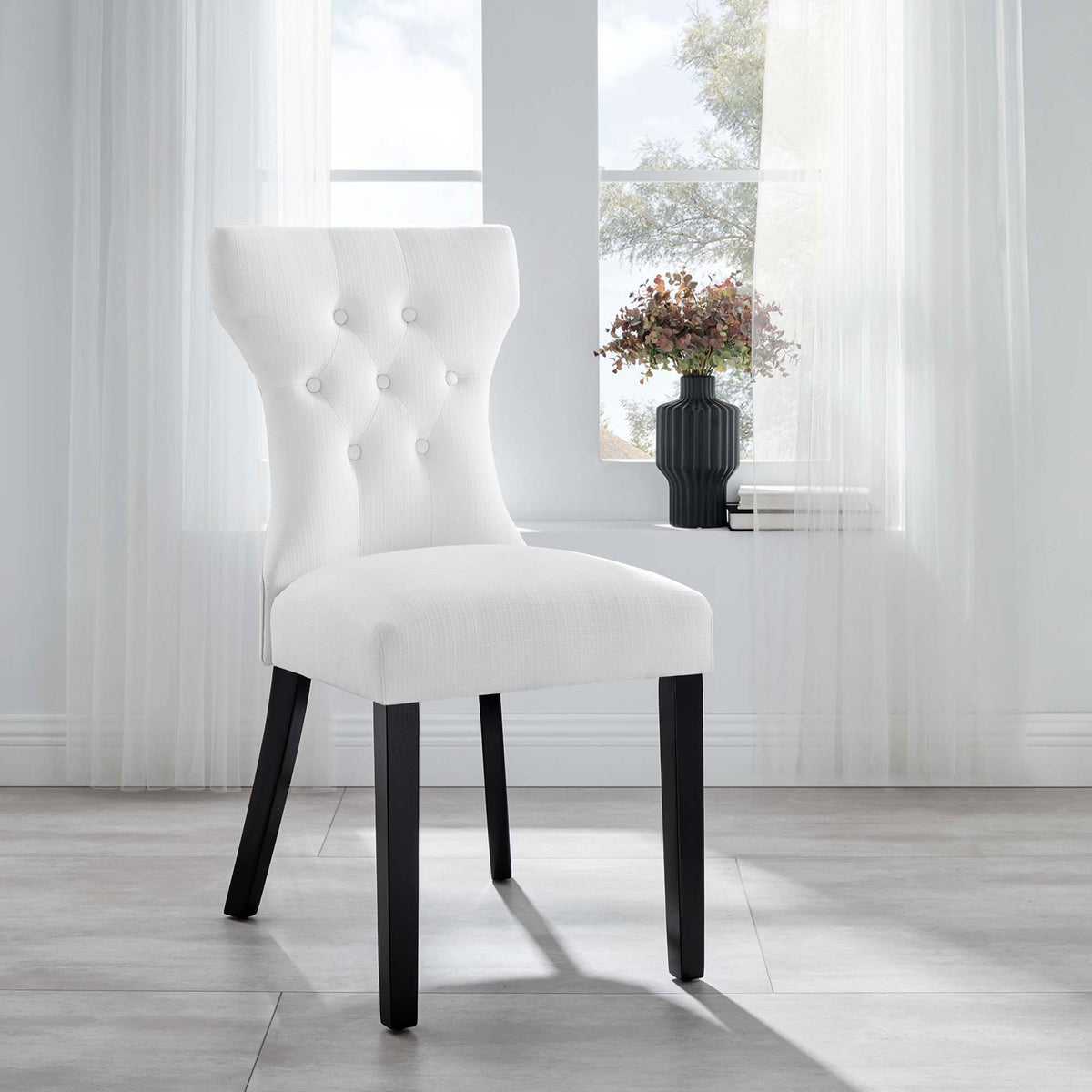 Silhouette White Dining Side Chair - Ornate Home