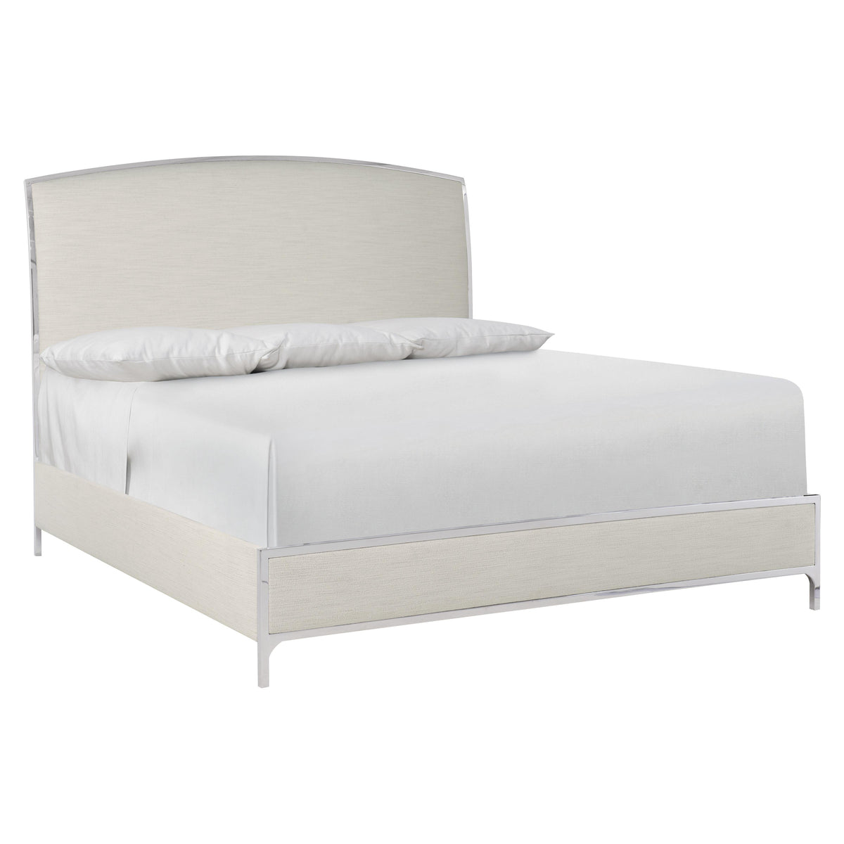 Silhouette White King Panel Bed - Ornate Home