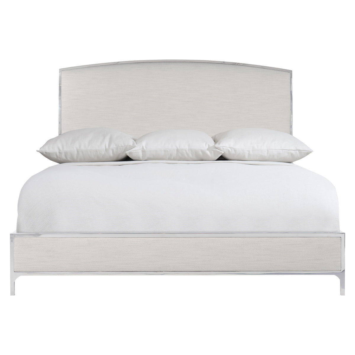 Silhouette White King Panel Bed - Ornate Home