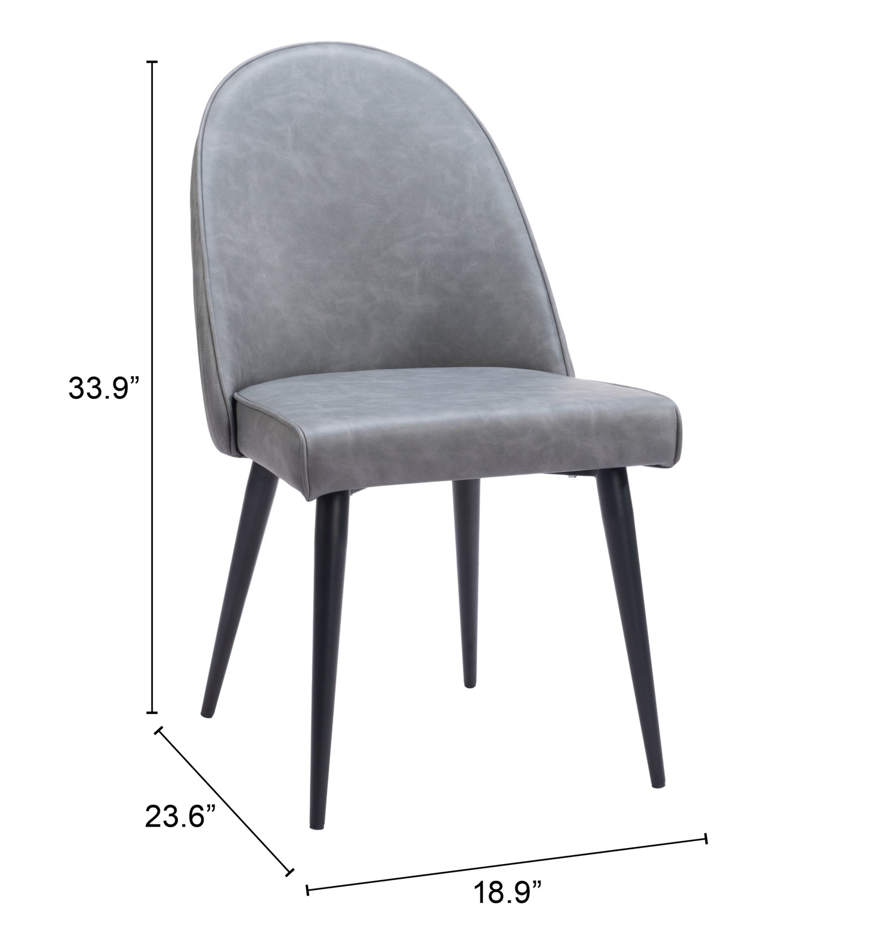 Silloth Gray Armless Dining Chair (Set of 2) - Ornate Home
