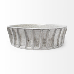 Silone White Large Ceramic Bowl - Ornate Home