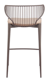 Silues Taupe & Brown Counter Stool (Set of 2)
