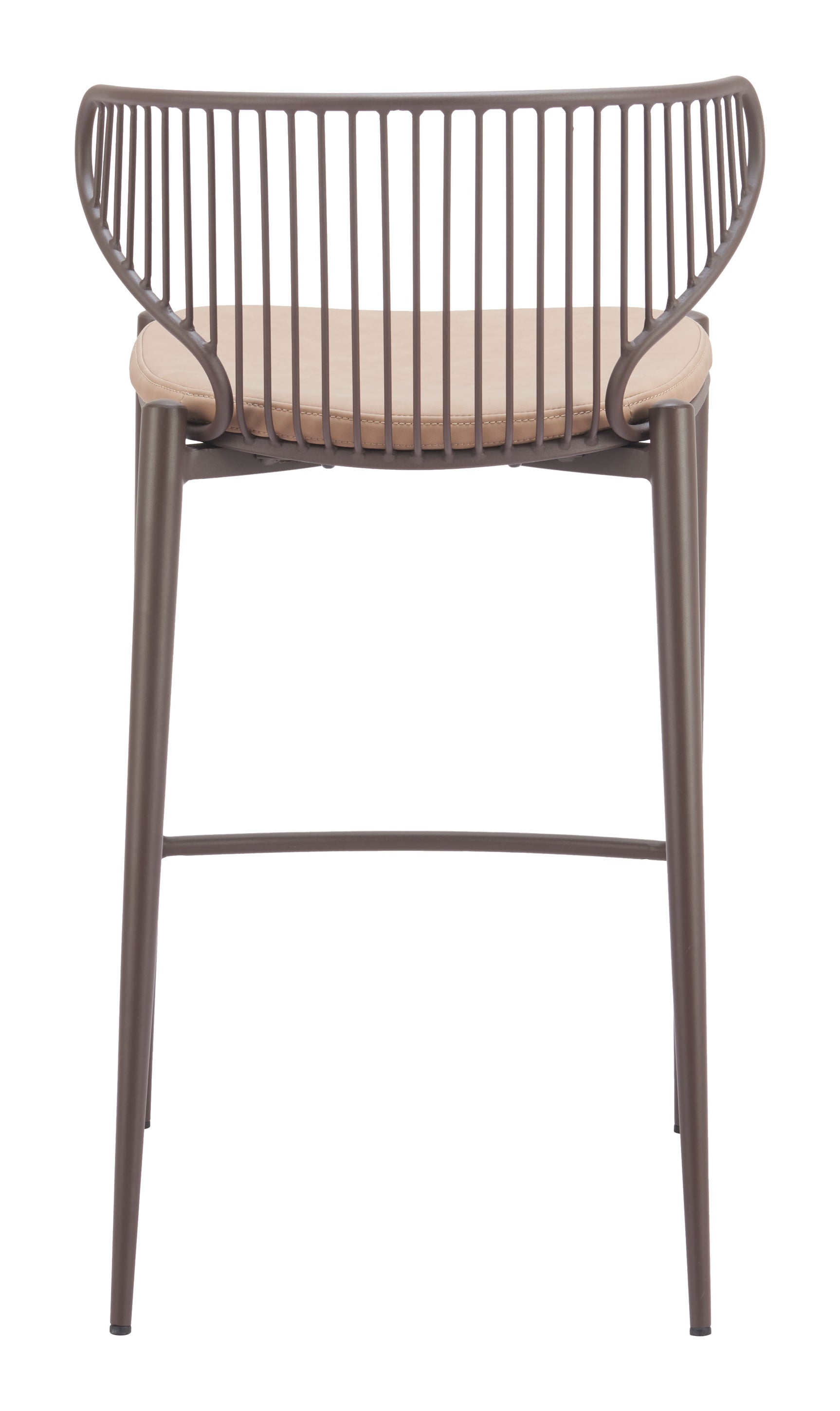 Silues Taupe & Brown Counter Stool (Set of 2)
