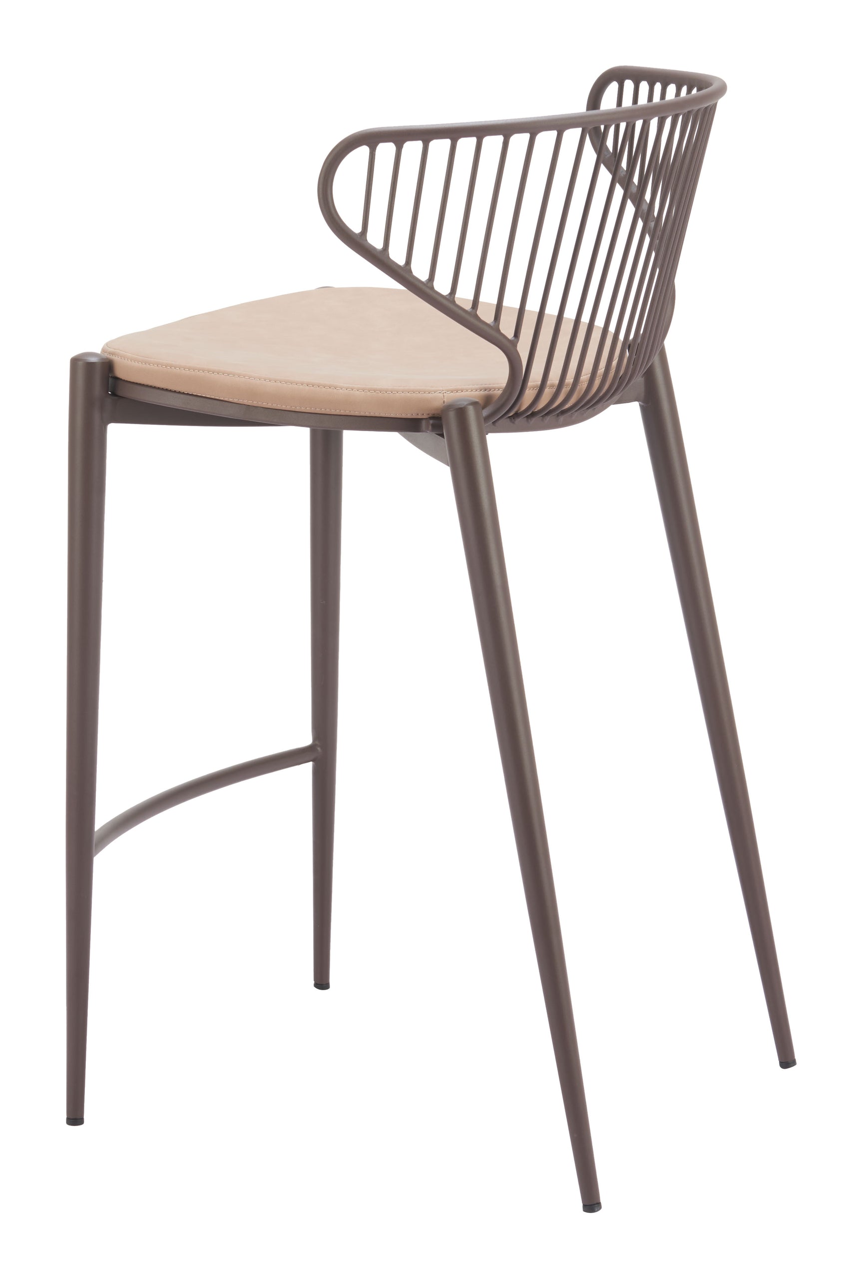Silues Taupe & Brown Counter Stool (Set of 2)