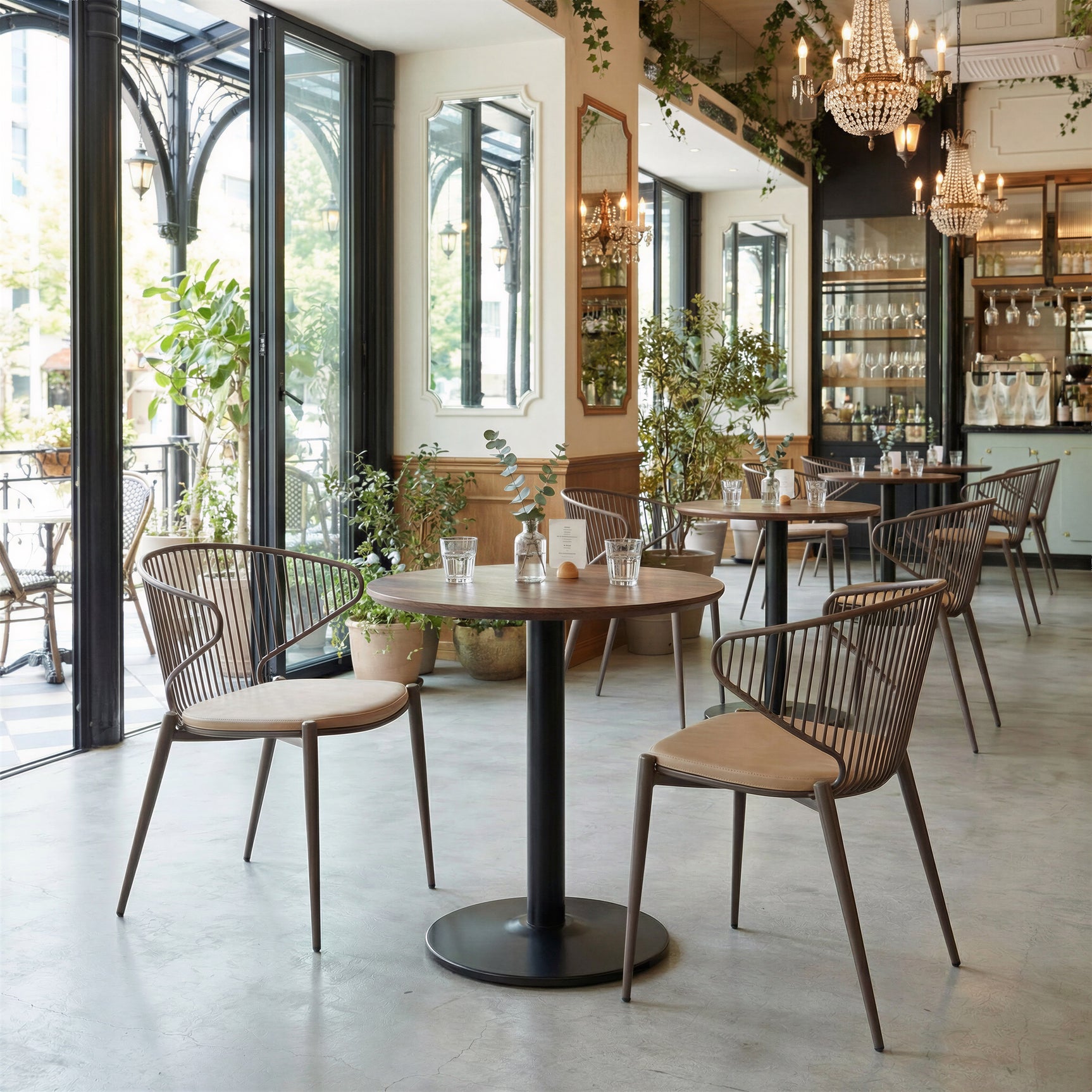 Silues Taupe & Brown Dining Chair (Set of 2)