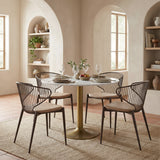 Silues Taupe & Brown Dining Chair (Set of 2)