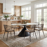 Silues Taupe & Brown Dining Chair (Set of 2)