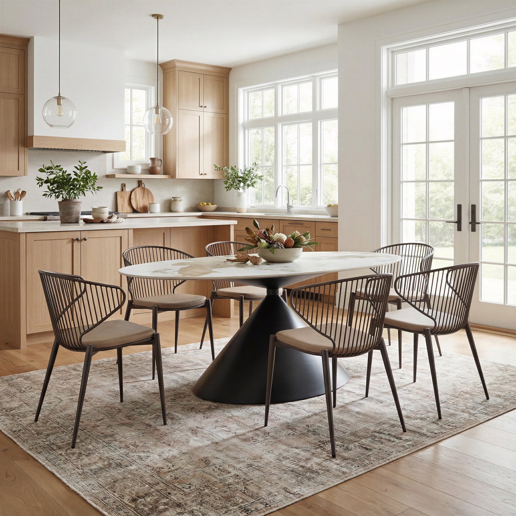 Silues Taupe & Brown Dining Chair (Set of 2)