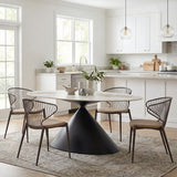 Silues Taupe & Brown Dining Chair (Set of 2)