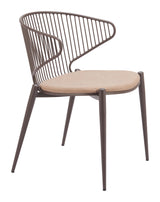 Silues Taupe & Brown Dining Chair (Set of 2)