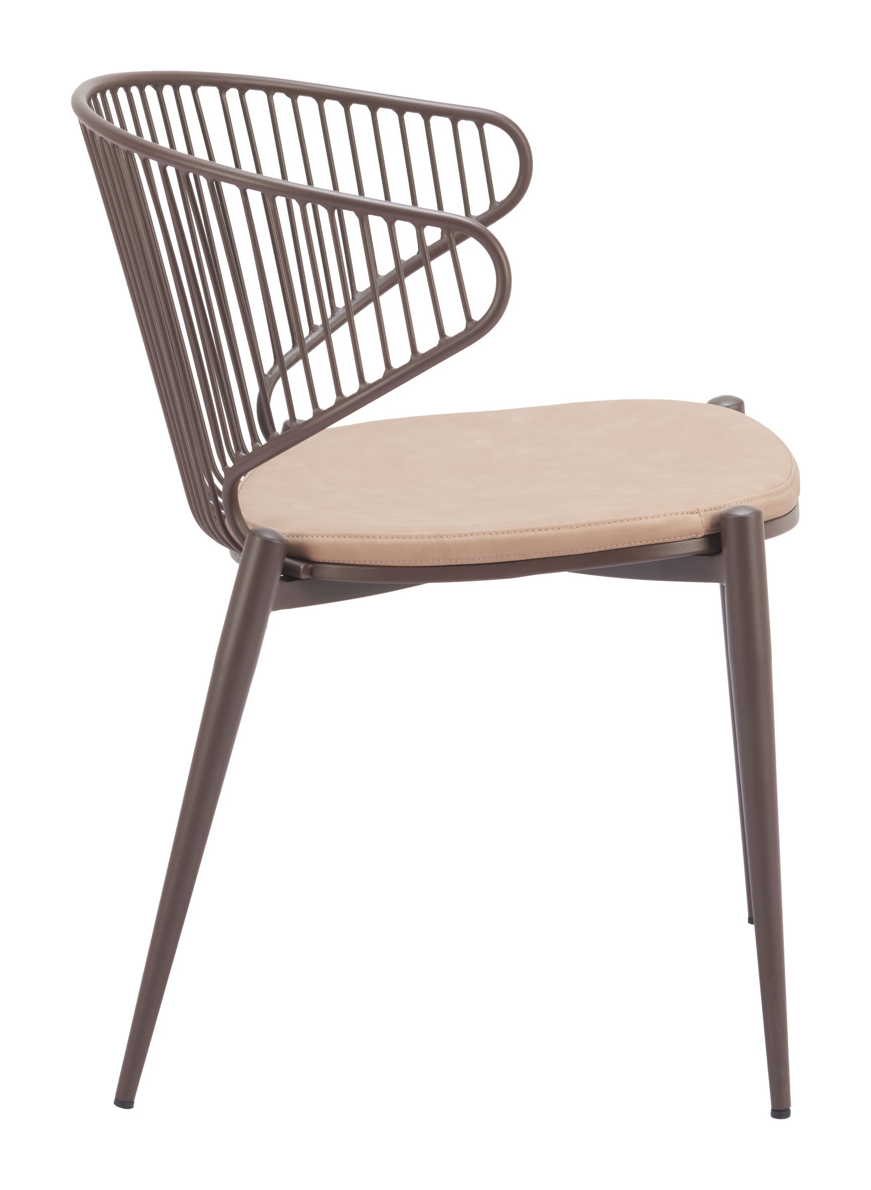 Silues Taupe & Brown Dining Chair (Set of 2)