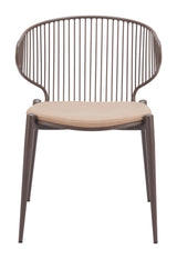 Silues Taupe & Brown Dining Chair (Set of 2)