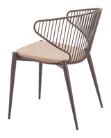 Silues Taupe & Brown Dining Chair (Set of 2)