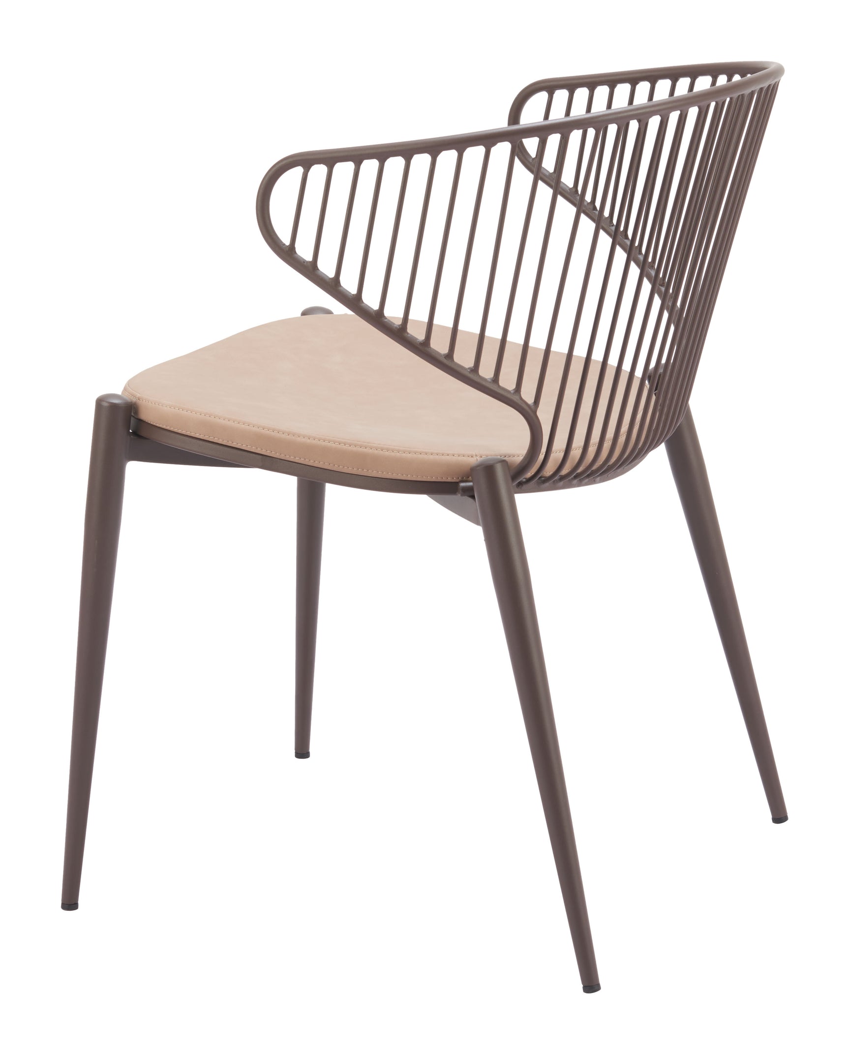 Silues Taupe & Brown Dining Chair (Set of 2)
