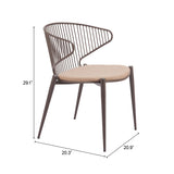 Silues Taupe & Brown Dining Chair (Set of 2)