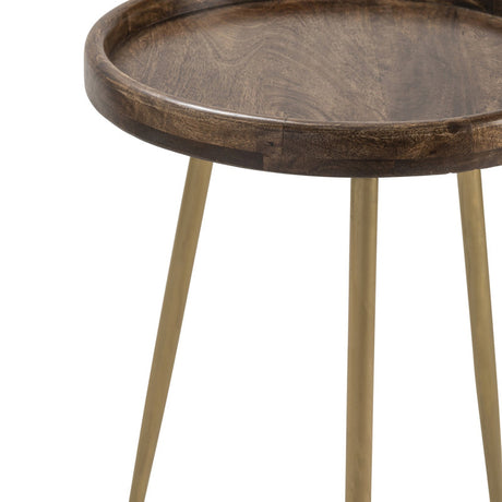 Silva Brown/Gold Accent Table - Ornate Home