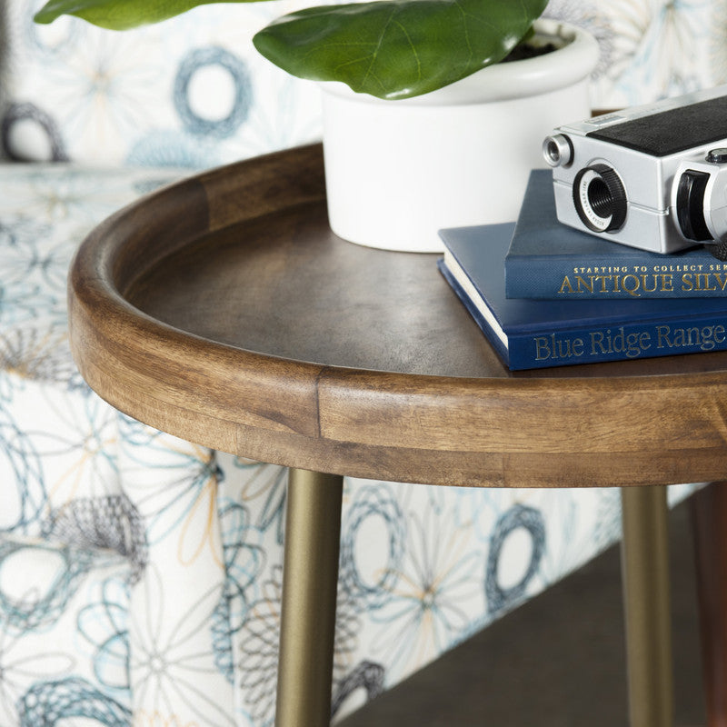 Silva Brown/Gold Accent Table - Ornate Home