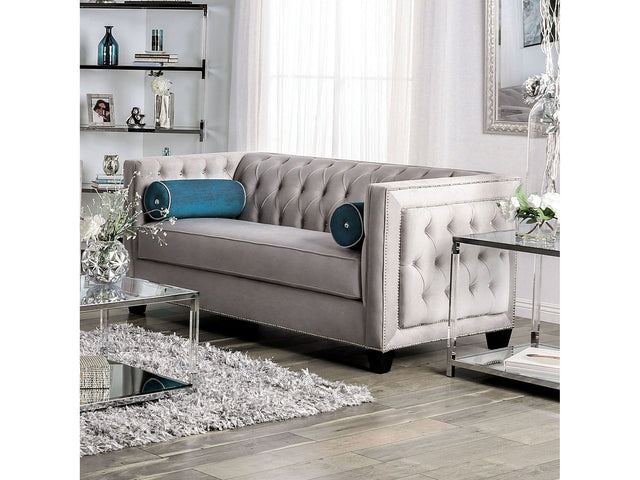Silvan Gray Loveseat - Ornate Home