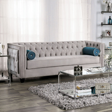 Silvan Gray Sofa & Loveseat - Ornate Home