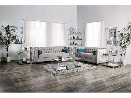 Silvan Gray Sofa & Loveseat - Ornate Home