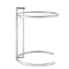 Silver Eileen Gray Metal Side Table - Ornate Home