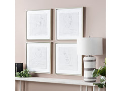 Silver Expressions White Canvas - Ornate Home