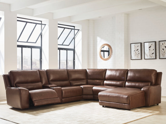 Silverbrooke Canyon 6-Piece RAF Power Reclining Sectional with Chaise - Ornate Home