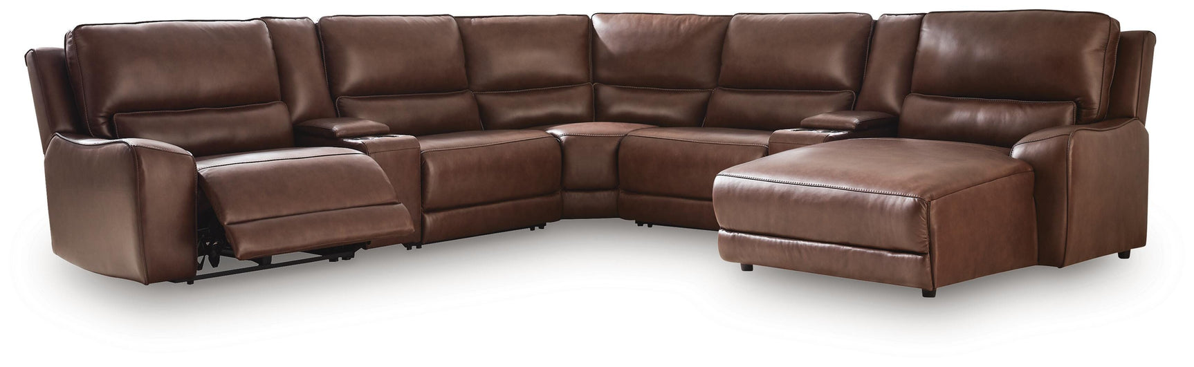 Silverbrooke Canyon 7-Piece Reclining Sectional with Chaise and Storage Consoles (Online Special Price)