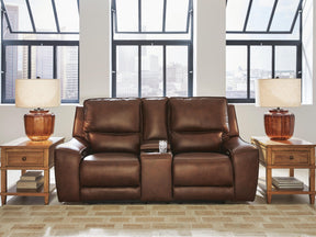 Silverbrooke Canyon Power Reclining Loveseat with Console - Ornate Home