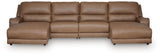 Silverbrooke Caramel 4-Piece Reclining Sectional with Double Chaise (Online Special Price)