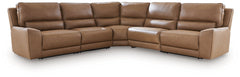 Silverbrooke Caramel 5-Piece Power Reclining Sectional - Ornate Home