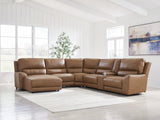 Silverbrooke Caramel 6-Piece Power Reclining Sectional with Left Chaise - Ornate Home