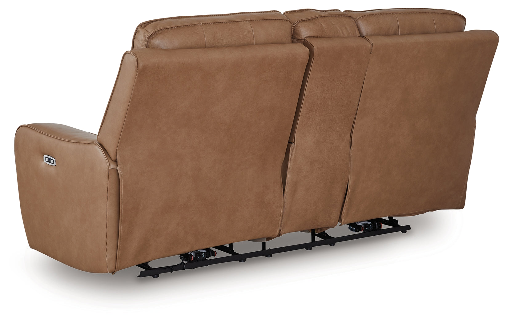 Silverbrooke Caramel Power Reclining Loveseat with Console (Online Special Price) - Ornate Home
