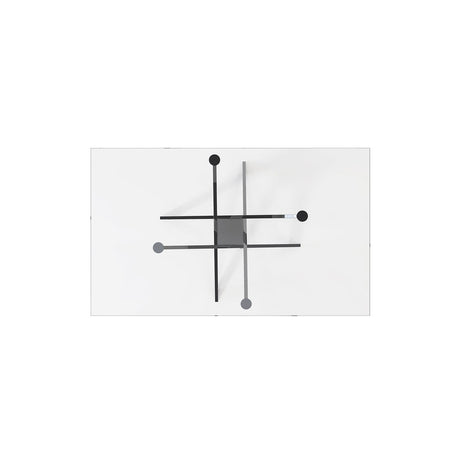 Silveria Chrome/Black 5 Pc. Dining Table Set - Ornate Home