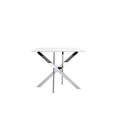 Silveria Chrome/Black 5 Pc. Dining Table Set - Ornate Home