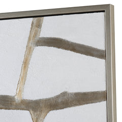 Silverlines Silver/White Canvas - Ornate Home