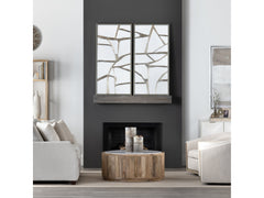 Silverlines Silver/White Canvas - Ornate Home