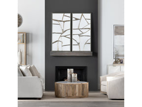 Silverlines Silver/White Canvas - Ornate Home