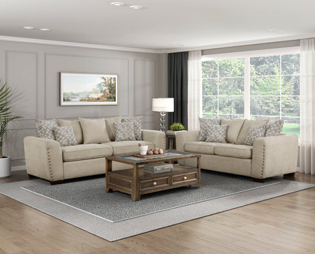 Silverthorne Light Brown Loveseat - Ornate Home