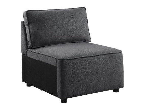 Silvester Gray Armless Chair - Ornate Home