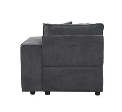 Silvester Gray Right Facing Chair W/2 Pillows - Ornate Home