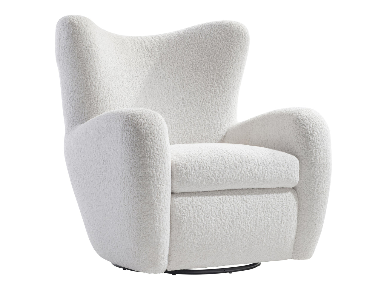 Silvi White/Cream Fabric Swivel Chair - Ornate Home