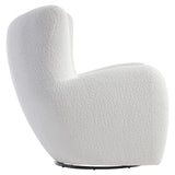Silvi White/Cream Fabric Swivel Chair - Ornate Home