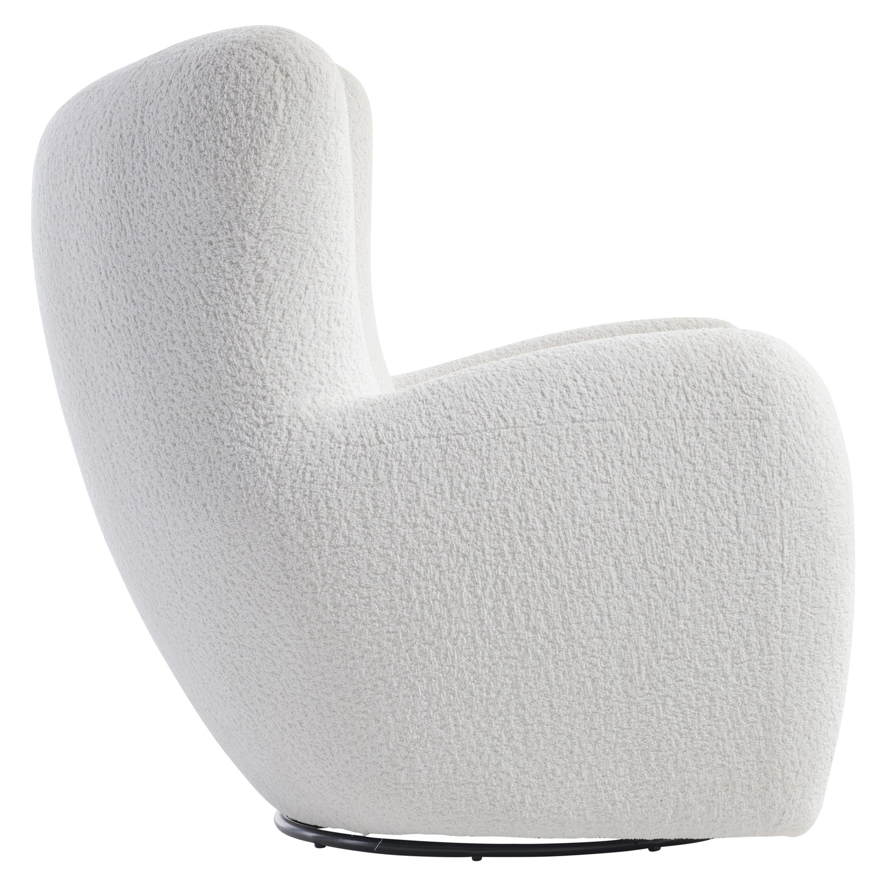 Silvi White/Cream Fabric Swivel Chair - Ornate Home