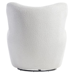 Silvi White/Cream Fabric Swivel Chair - Ornate Home