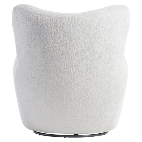 Silvi White/Cream Fabric Swivel Chair - Ornate Home