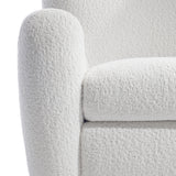 Silvi White/Cream Fabric Swivel Chair - Ornate Home